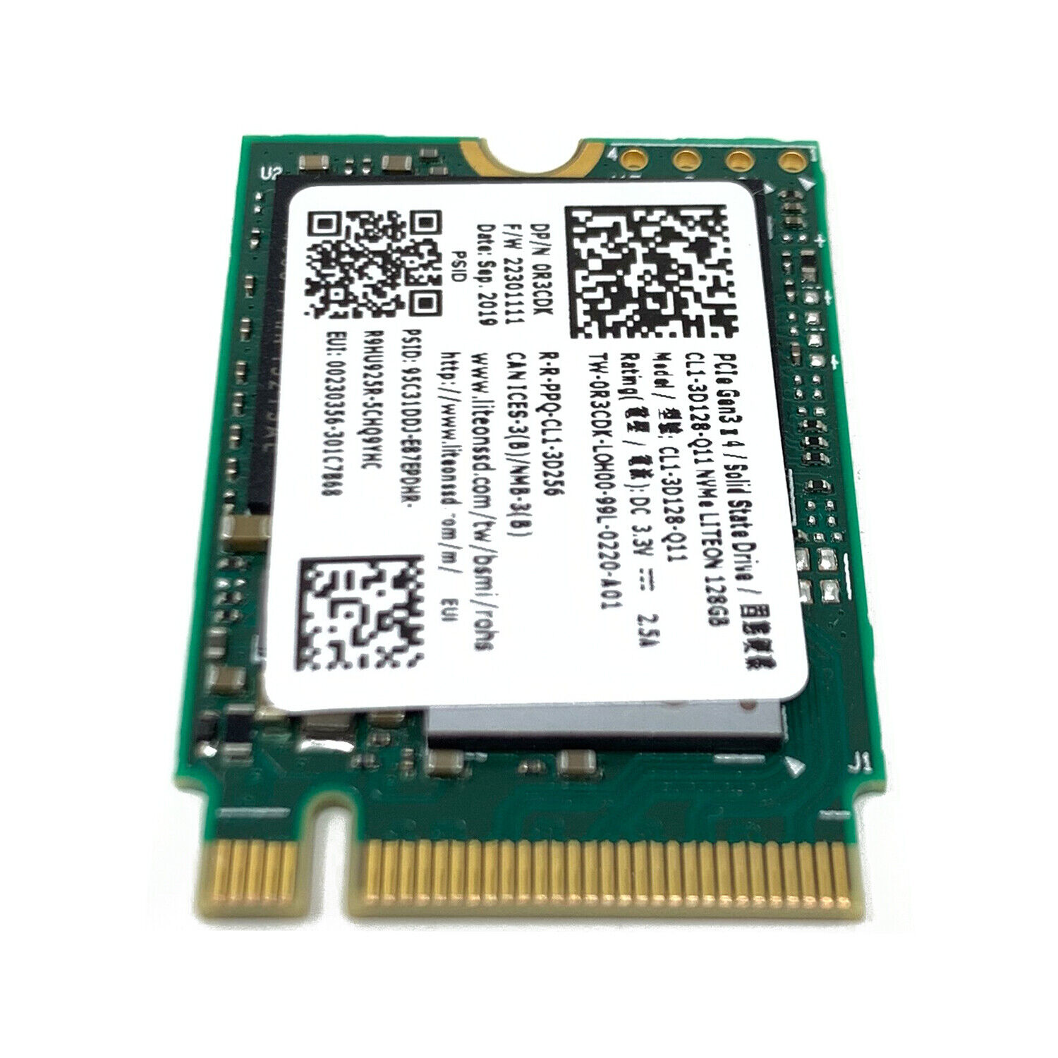 Lite On 128GB PCIe NVMe M.2 2230 SSD (CL1-3D128-Q11) Internal 30mm - OEM