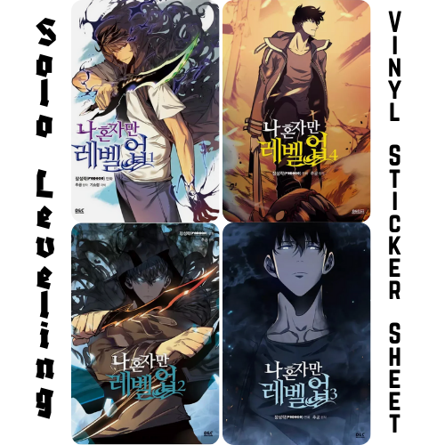 SOLO LEVELING Vol 1-4 Vinyl Anime Sticker Sheets for Teens and Fans