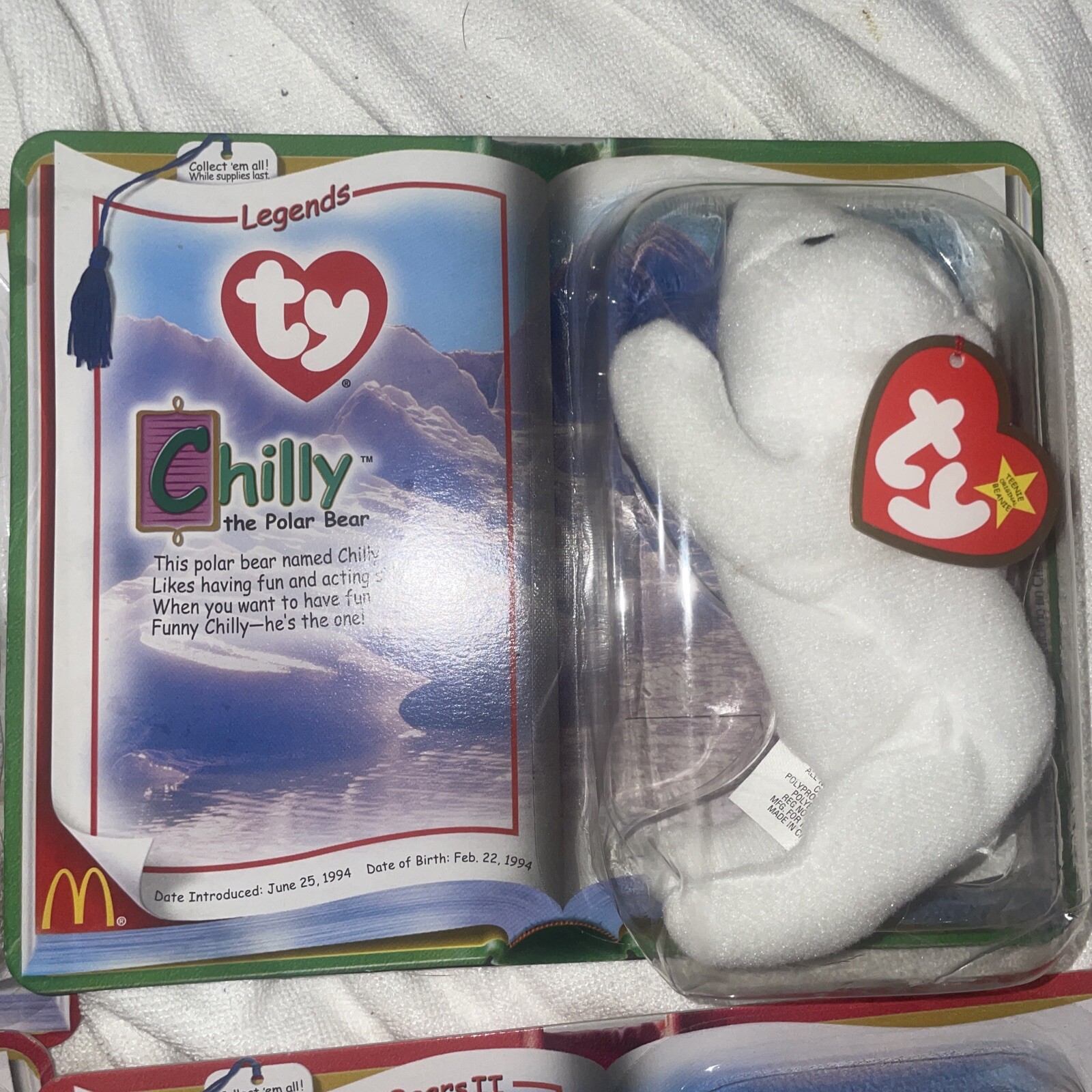 TY The Bear Beanie Baby International Bears II set4 Mc Donald's Retired RARE tag - Picture 4 of 8