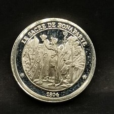 MEDAILLE ARGENT PETIT MODULE 13mm 1.7g LE SACRE DE NAPOLEON BONAPARTE