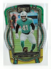 CHANNING TINDALL #239 RC 2022 PANINI SELECT DOLPHINS GREEN YELLOW