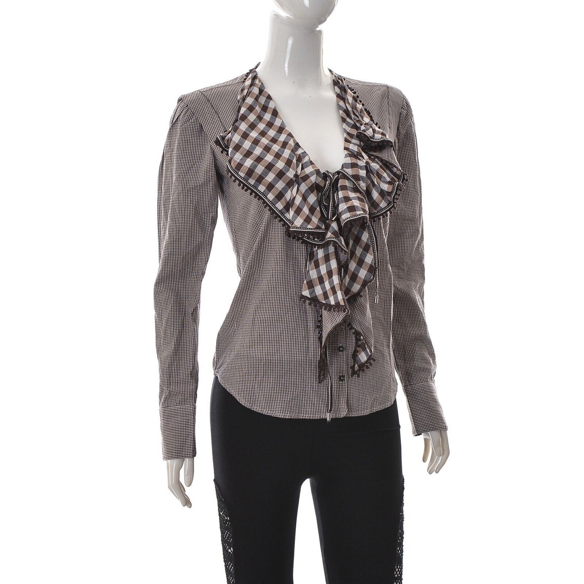 Top Haut Marinière Claire Campbell - Taille M - Coton Blanc - Neuf Sans Étiquettes