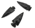 3inches Bird Flont Black Obsidian Arrowhead