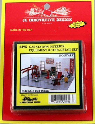 Trains & Accessories HO Gas Station Interior Equipment ...