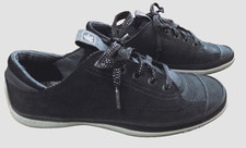 Cushe Boutique Shoes Black Oxford Silver accent Lace-up Sneakers EUC Sz 10 Nice!