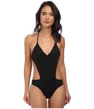 ROXY GIRLS WANNA HAVE FUN V NECK ONE PIECE SWIMSUIT BLACK XL NEW  78