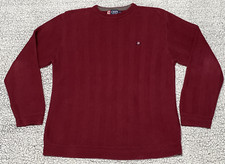 Chaps Men  s Size M Red Knitted Pullover Crew Neck Long Sleeve Sweater