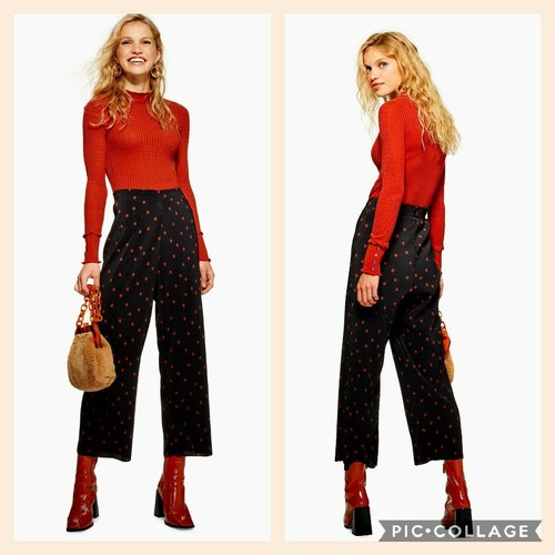 Spot Plisse Wide Leg Pants Sz 12 
