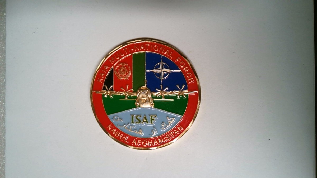 CHALLENGE COIN KAIA MULTI-NATIONAL FORCE KABUL AFGHANISTAN ISAF ARABIC  WRITING | eBay