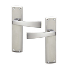 UAP Ritz Lever on Backplate Internal Door Handle Lever Latch in Dual Chrome