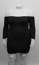 Torrid Plus 2X Off Shoulder Little Black Dress w 3/4 Sleeve NWOT