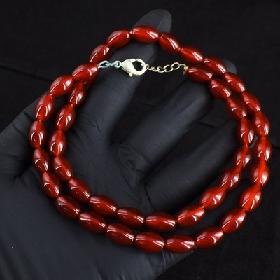 Attraktivste Onyx 227,00 kt funkelnde Perlen Schmuck Halskette RK 11 E732
