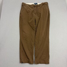 Polo Ralph Lauren Pants Men's 40x30 Brown Chino Classic Fit Cotton Preppy y2k