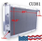 CC381 3-Row All Aluminum Radiator Fit Ford Cougar LTD 1971 1972 1973 351C 390 V8