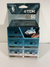 TDK Microcassette MC 60 6 Pack Japan New Open Box