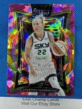2025 #36 Courtney Vandersloot Panini Select WNBA Concourse Pink Ice Prizm Sky