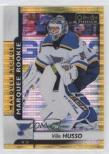 2017-18 O-Pee-Chee Platinum Marquee Rookies Seismic Gold 47/50 Ville Husso 01p6