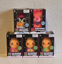 Schylling NeeDoh Christmas Bundle Lot of 5 Ginger Glowman Penguin Reindoh NEW