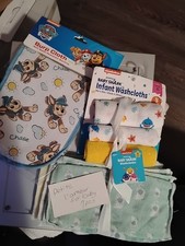 Bundle of Baby Boy Essentials Items Nickelodeon Paw Patrol Burpcloth, Baby Shark