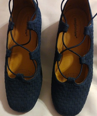 Comfortview Women's ''Giana'' Loafer Shoes In Beautiful Navy Size 9 1/2WW