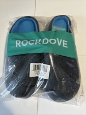 Rockdove Two Tone Memory Foam Slippers Dark Gray Blue Mens Size Xl 12-13