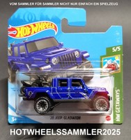 "Hot Wheels \"2020 Jeep Gladiator\" Farbe Blau HW Gateways GRY54-M521 OVP Neuware"