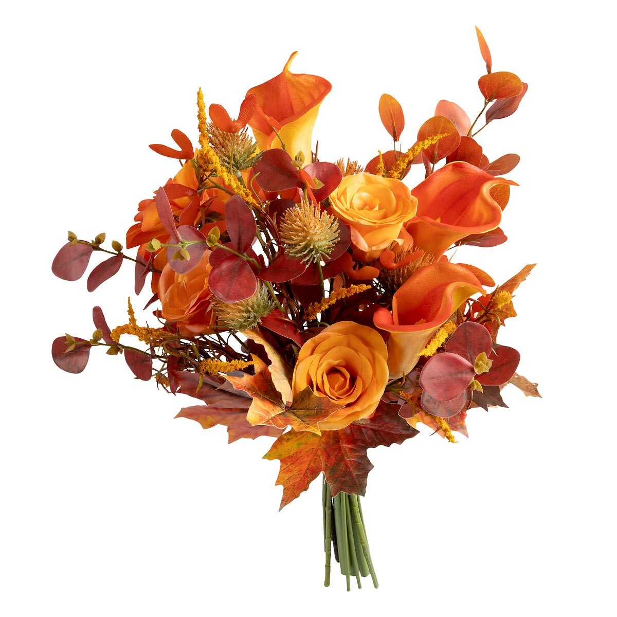 Bouquet artificiel de haute qualité James 55cm orange aux finitions soie