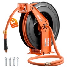 VEVOR Retractable Air Hose Reel 1/2x50FT Rubber 300PSI Auto Rewind