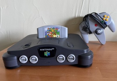 Nintendo 64 Console + Super Mario 64 Bundle w/ Controller, Cables + HDMI Cnx