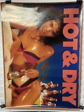 1988 Rare MICHELOB DRY HOT AND DRY  Sexy Bikini Beer 28” X 20”