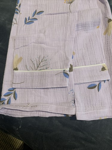 New Women Cotton Pajamas Set; Lilac with Flowers. Large - Picture 5 of 9