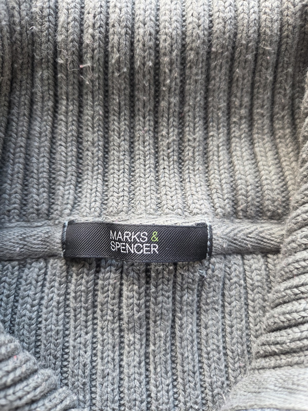 Marks & Spencer Green Zip Knit Jumper Hoodie Women’s UK 20 image 8