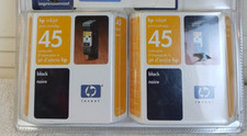 Vintage HP 45 Black Ink Cartridge Twin Pack-51645A-New Sealed-Oct 2003 Ireland