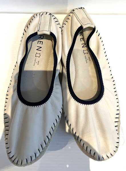 Siren cream leather ballet flats 38