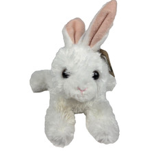 Aurora Wold Plush Mini Flopsie Baby Bunny White 8" NWT