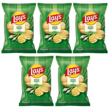 5 LAYS GREEN ONION Flavor Potato Chips Crisps Snacks 130g 4.6oz