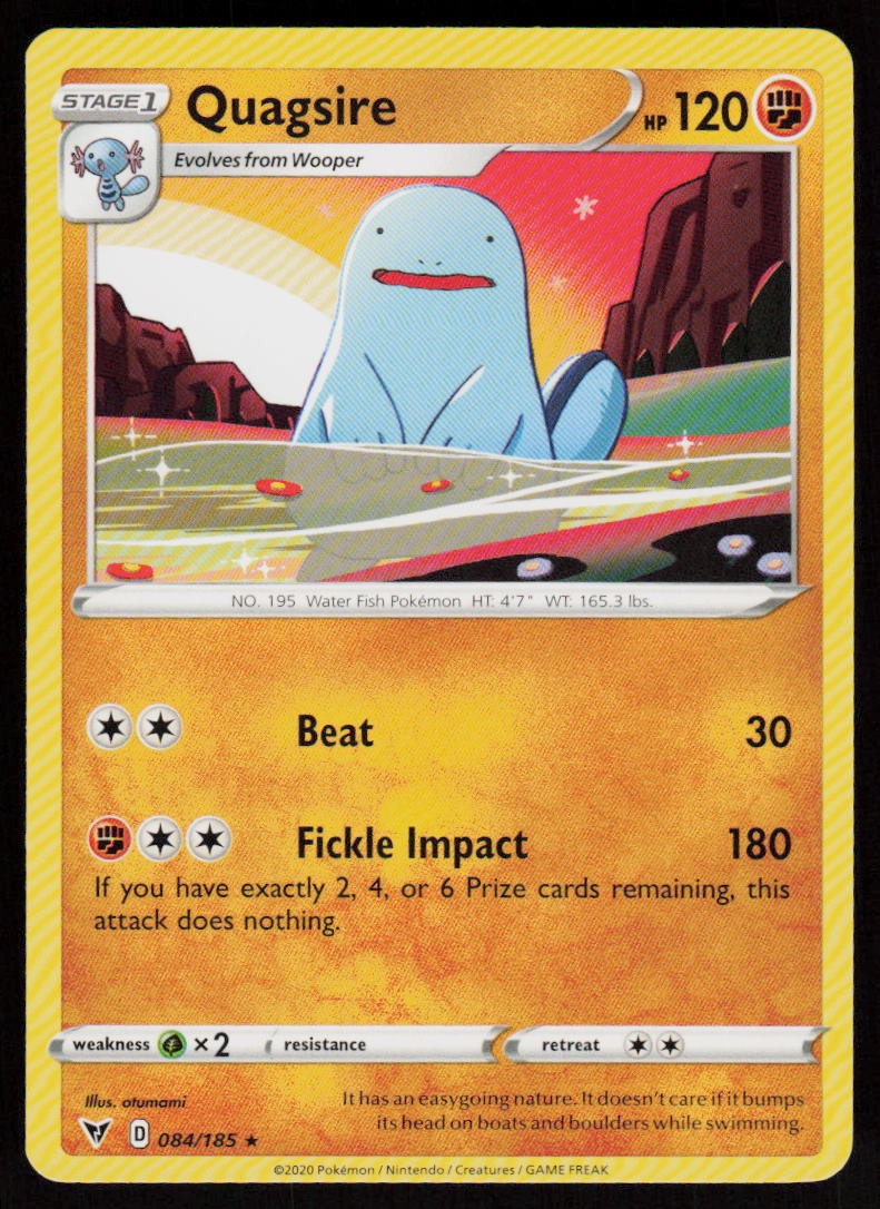 Quagsire 084/185 Rare Vivid Voltage Pokemon Near Mint