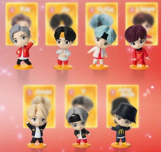 MCDONALDS x BTS HAPPYMEAL TINY TAN FIGURE MEMBER SELECT / SET OT7