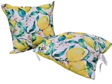 Set of 2 Lemon Yellow Spring Pillows Cushion For Home Décor 16 Inch x 16 Inch 