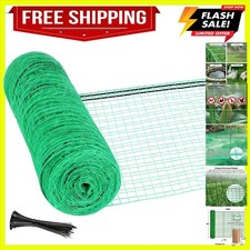 Safety Fence 4ft x 100ft, Heavy Duty Plastic Mesh Temporary Fencing with 50 Z...
