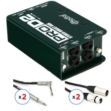 Radial ProD2 2-channel Passive Instrument Direct Box and Cables Bundle