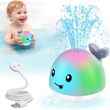 Light Up Baby Bath Toys Whale Sprinkler for Toddlers Kids Boys Girls