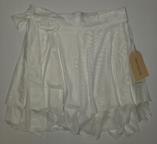 NWT XS Blogilates Dance Studio Wrap Skort Ivory Multiple Layers MSRP 35