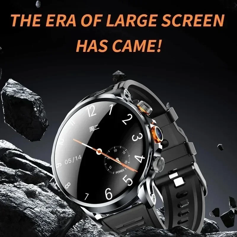 4G Android Smart Watch NFC GPS Heart Rate Monitor HD Camera 1.95" SIM WiFi Call - Image 2 of 4