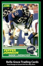 1989 Score Pepper Johnson #230 New York Giants NFL Football