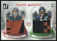 2025 Donruss COLSTON LOVELAND/LUTHER BURDEN DUAL ROOKIE HOLIDAY SWEATER Relic RC