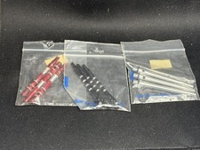 VINTAGE DART STEMS 3 SETS - SILVER 57mm, BLACK/SILVER 57mm and RED/SILVER 50mm