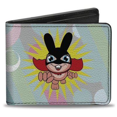 Bi-Fold Wallet Bunny Superhero Multi Pastel (US IMPORT)