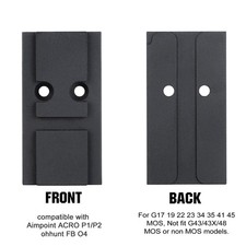 Piastra adattatore attacco punti rossi ohhunt adatta per G 17 19 22 23 34 adatta per mirino impronta ACRO