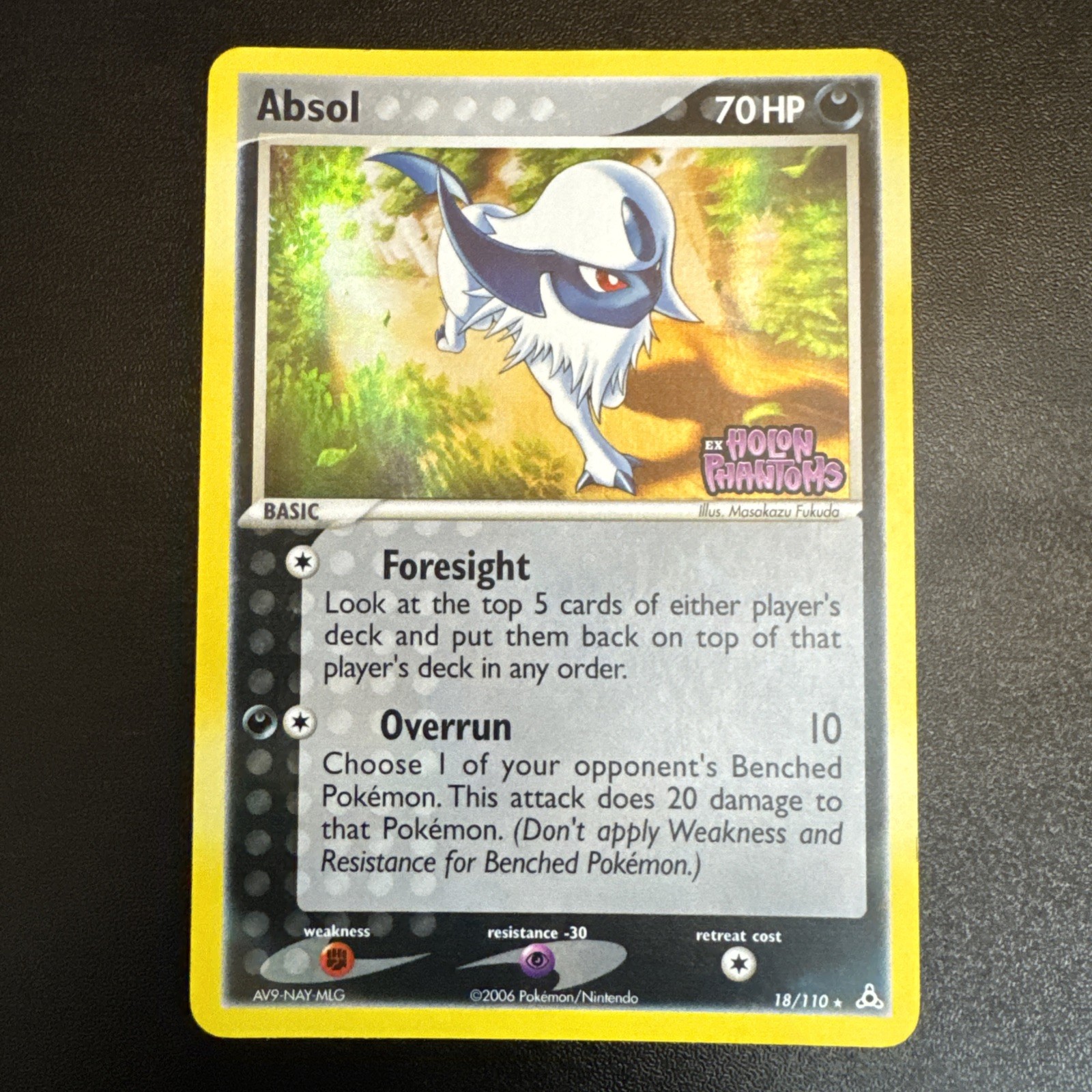 Pokemon TCG Absol EX Holon Phantoms 18/110 Holo *STAMPED*